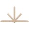 Ekena Millwork Kennewick Smooth Timber Gable Bracket, Douglas Fir, 108"W x 58"H x 5 1/2"D x 5 1/2"F, 13/12 Pitch GBW108X58X0606KEN00SDF - alternate 1